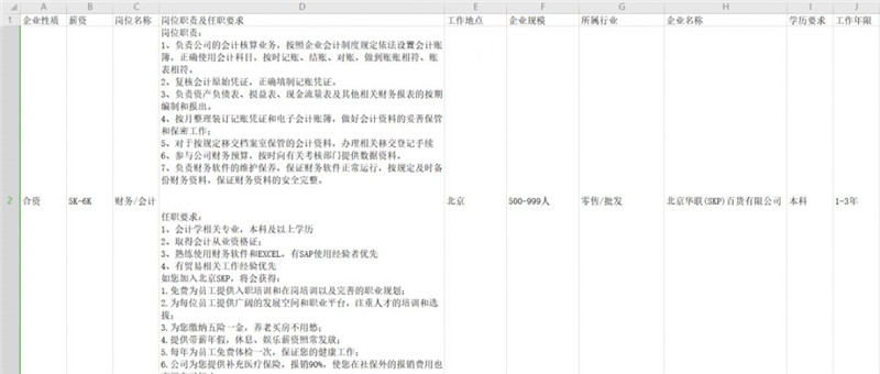 基于Python爬取智聯(lián)招聘