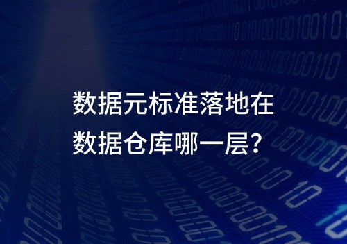 數(shù)據(jù)標(biāo)準(zhǔn)|數(shù)據(jù)元標(biāo)準(zhǔn)落地在數(shù)據(jù)倉(cāng)庫(kù)哪一層？